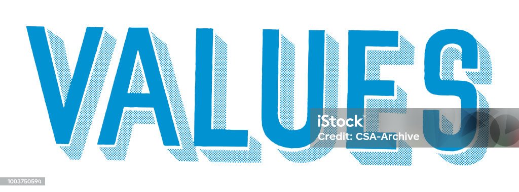 Values Corner Lettering Values Stock Illustration - Download Image Now - Color Image, Design ...