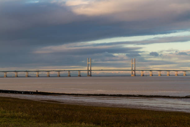 istock Second Severn Crossing, bridge over Bristol Channel between England and Wales. 1003754424