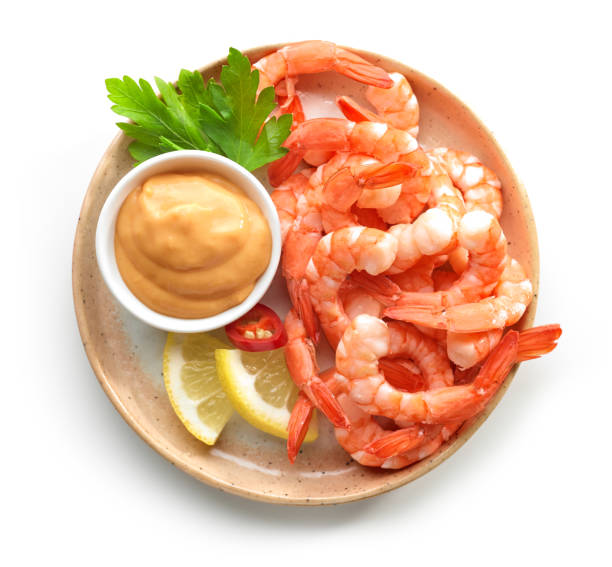 istock plate of boiled prawns 1003754504