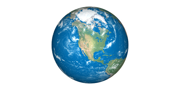 Planet Earth globe solar system