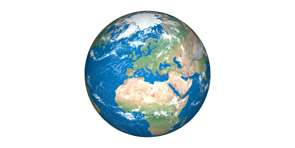 Planet Earth globe solar system