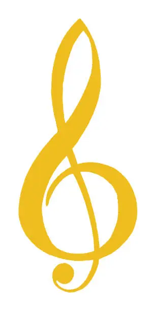 Vector illustration of Treble Clef