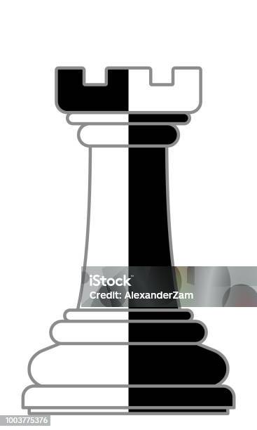 Castle Rook Vector Chess Rook Abstract Illustration Stock Illustration - Download Image ...