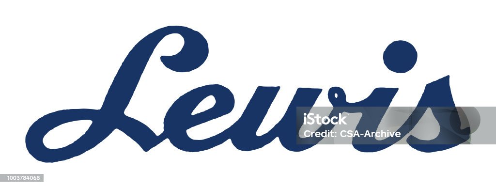 Lewis Vector Lewis Stock Illustration - Download Image Now - Calligraphy, Color ...