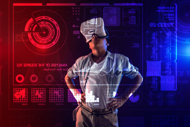 istock Thoughtful kid putting his hands on the hips and wearing virtual reality glasses 1003786596