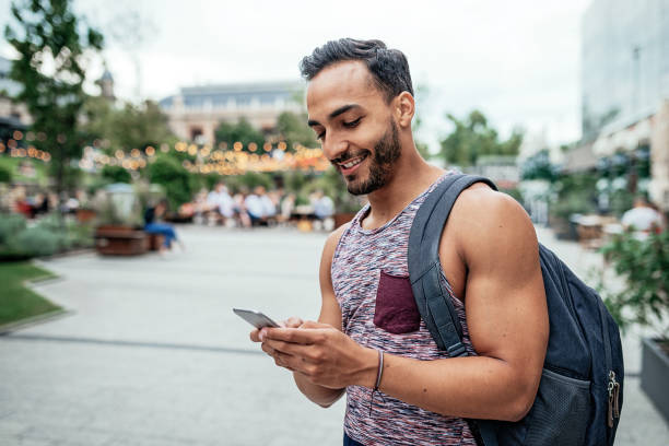 istock Latino traveler with backpack in Budapest, Hungary 1003786648