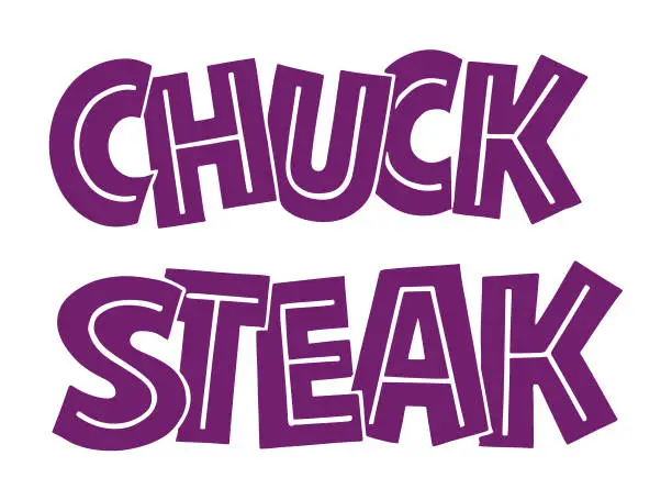 Vector illustration of Chuck Steak