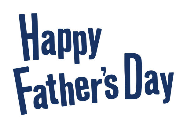 Happy Father's Day Happy Father's Day family word art stock illustrations