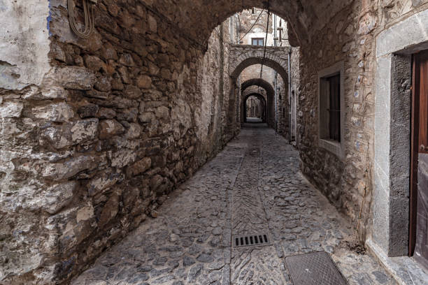 istock Chios Island, Greece in Mesta Village (Narrow streets) 1003793516