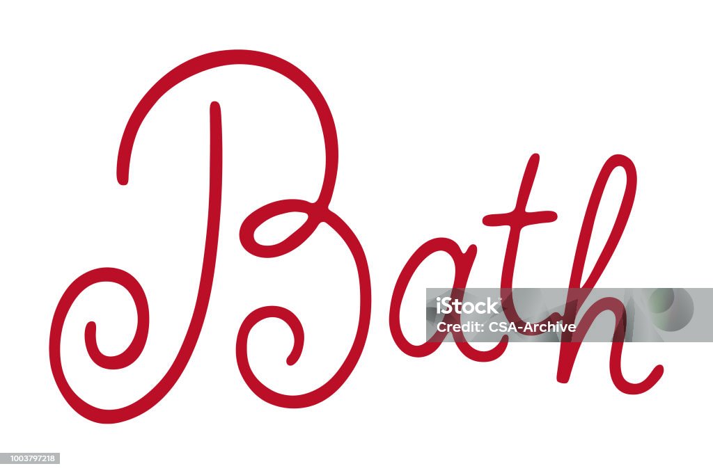 Bathing Lettering Design Bath Stock Illustration - Download Image Now - Hand Lettering, Bathtub ...