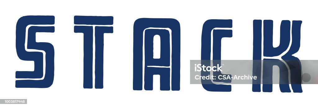 Stack Word Design Stack Stock Illustration - Download Image Now - Color Image, Design ...