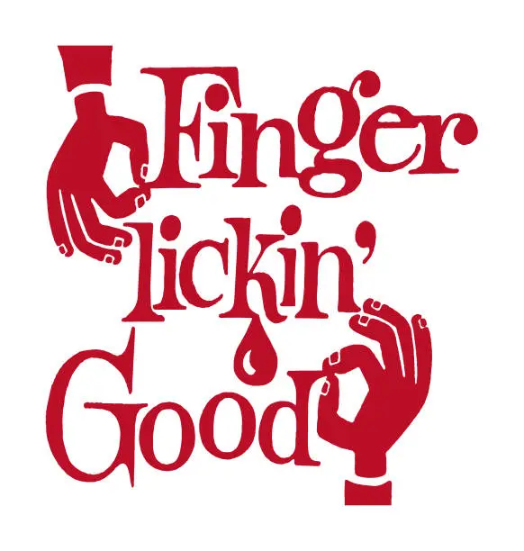 Vector illustration of Finger Lickin Good