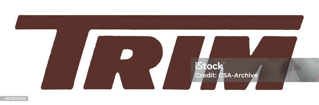 Trim Lettering Trim Stock Illustration - Download Image Now - Color Image, Design ...
