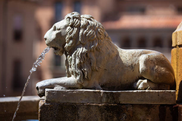 Lion fountain Segovia Spain