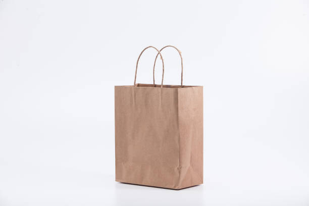 istock Empty recycle brown gift bag isolated on white background 1003824324