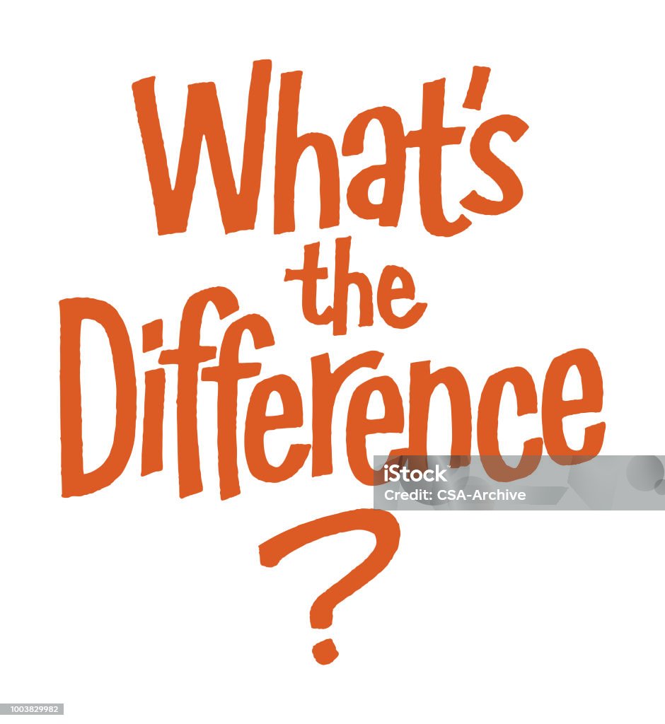 Diffrencew Whats The Difference Stock Illustration - Download Image Now - Asking ...