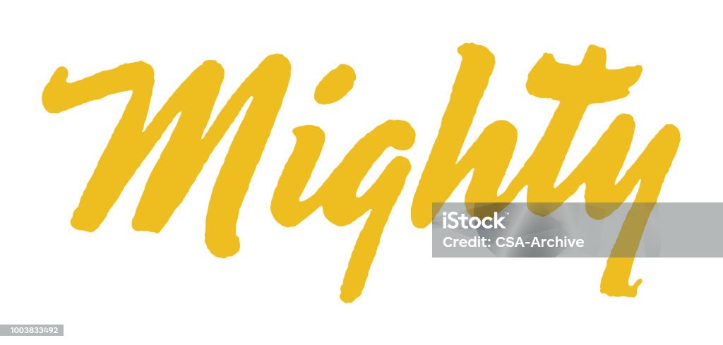 Miighty Mighty Stock Illustration - Download Image Now - Calligraphy ...