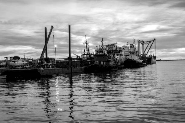 istock Toronto Harbour As The Sun Sets Black And White 1003833624