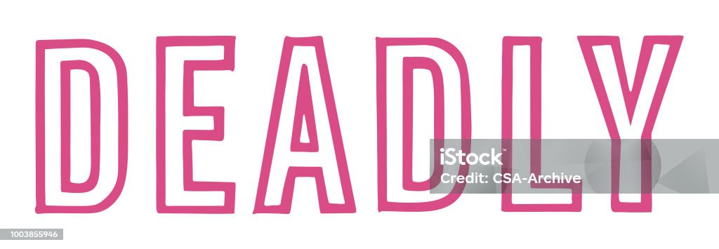 Deadly Lettering Deadly Stock Illustration - Download Image Now - Color Image, Design ...