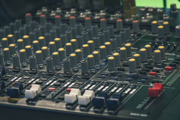 istock Television set professional audio mixer 1003878432