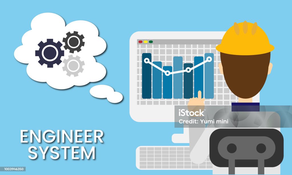 Computer Engineering Flat Illustration Concept Stock Illustration ...