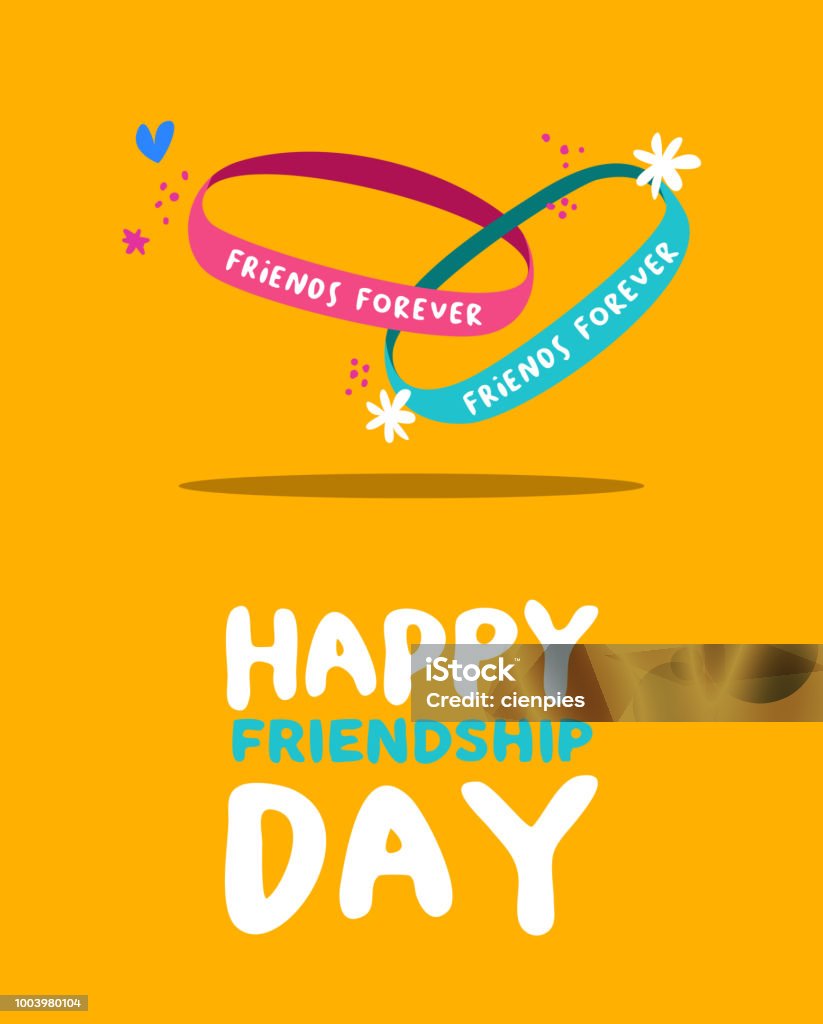Happy Friendship Day Friends Forever Bracelet Card Stock ...