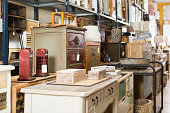 istock Wide selection of vintage furniture  in  store 1003990888
