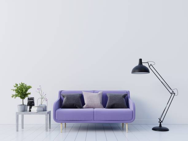 istock Living room interior with violet sofa 1003991170