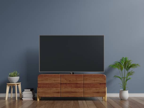 istock Smart TV in room have dark wall 1003991246