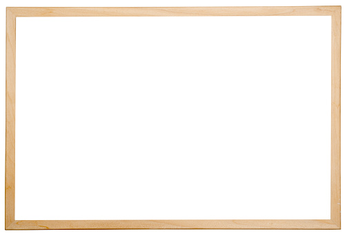 Narrow picture frame isolated on white background