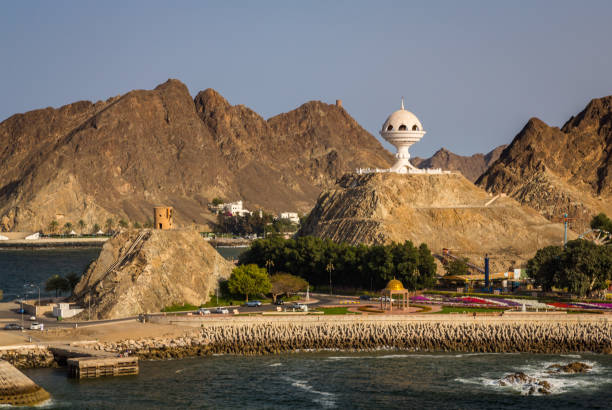 istock Sunrise in Muscat view from a Ship 1004004242