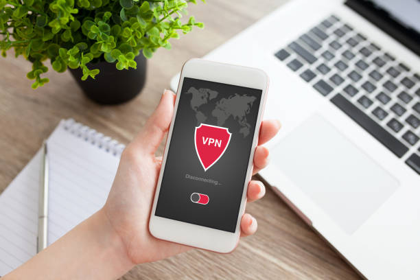 istock woman holding phone app vpn creation Internet protocols protection network 1004010110