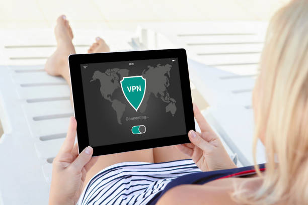 istock woman holding tablet app vpn creation Internet protocols protection network 1004010126
