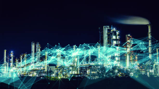 istock Smart factory concept. Communication network. INDUSTRY4.0 1004013322