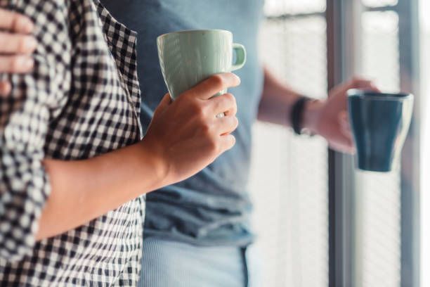 istock Couple enjoys morning coffee 1004040364