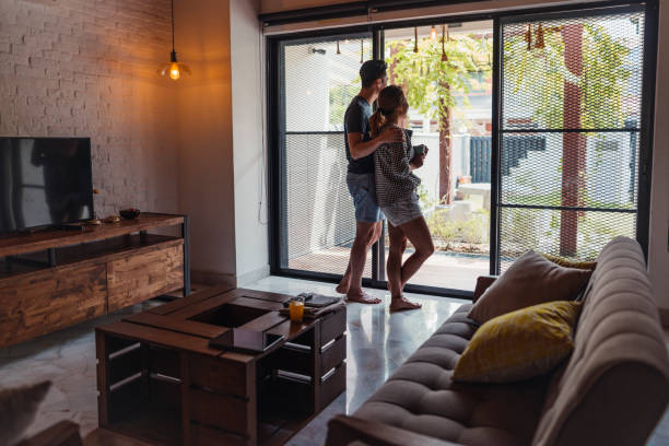 istock Couple enjoys morning coffee 1004040382