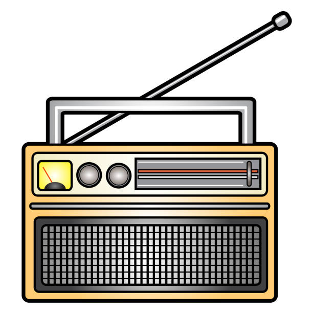 Illustration of a radio vector art illustration