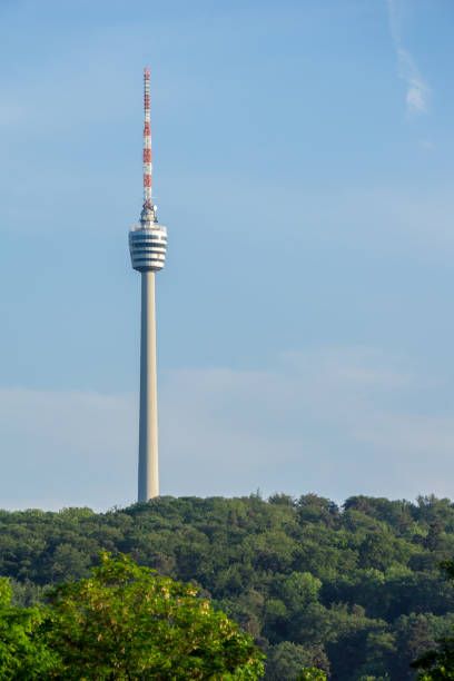 Germany, Television tower of Stuttgart in green forest