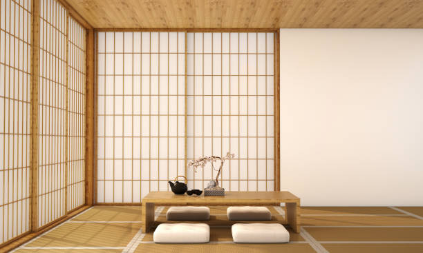 istock interior design,modern living room in Japanese style 1004053588