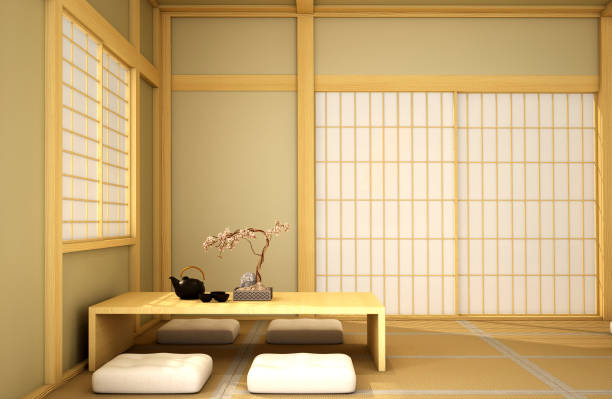 istock interior design,modern living room in Japanese style 1004056090