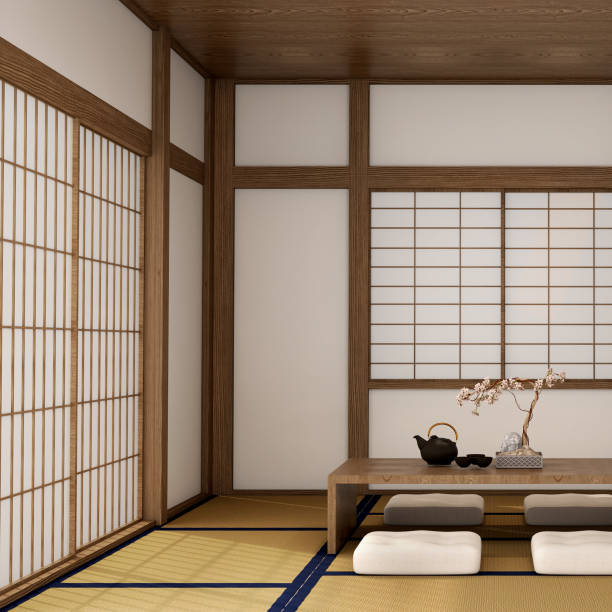 istock interior design,modern living room in Japanese style 1004057012