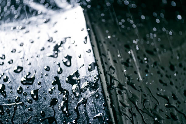 istock Water on umbrella,close-up 1004057888