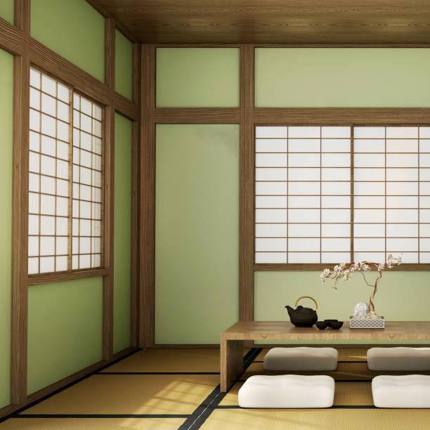 istock interior design,modern living room in Japanese style 1004057894