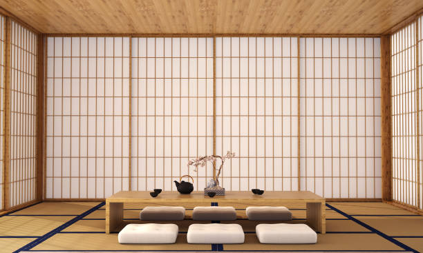 istock interior design,modern living room in Japanese style 1004058340