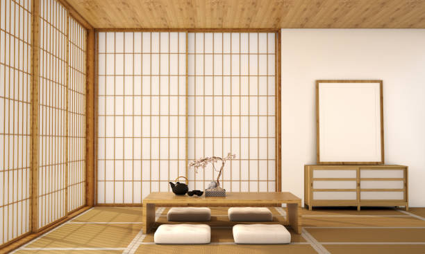 istock interior design,modern living room in Japanese style 1004058608