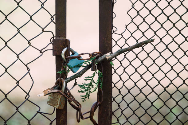 istock Close-Up Of Padlock On Chainlink Fence 1004060832