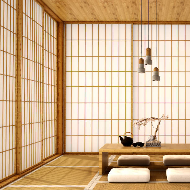 istock interior design,modern living room in Japanese style 1004061222
