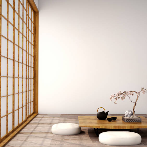 istock interior design,modern living room in Japanese style 1004062396