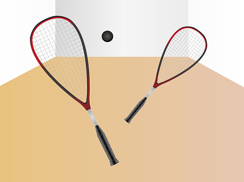 Squash Game Imaginary Game Between Two Players Stock Illustration -  Download Image Now - Sports Court, Racketball, Squash - Sport - iStock