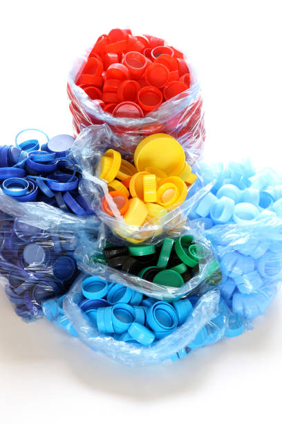 istock Collection of Plastic Bottle Caps for Recycling 1004070370